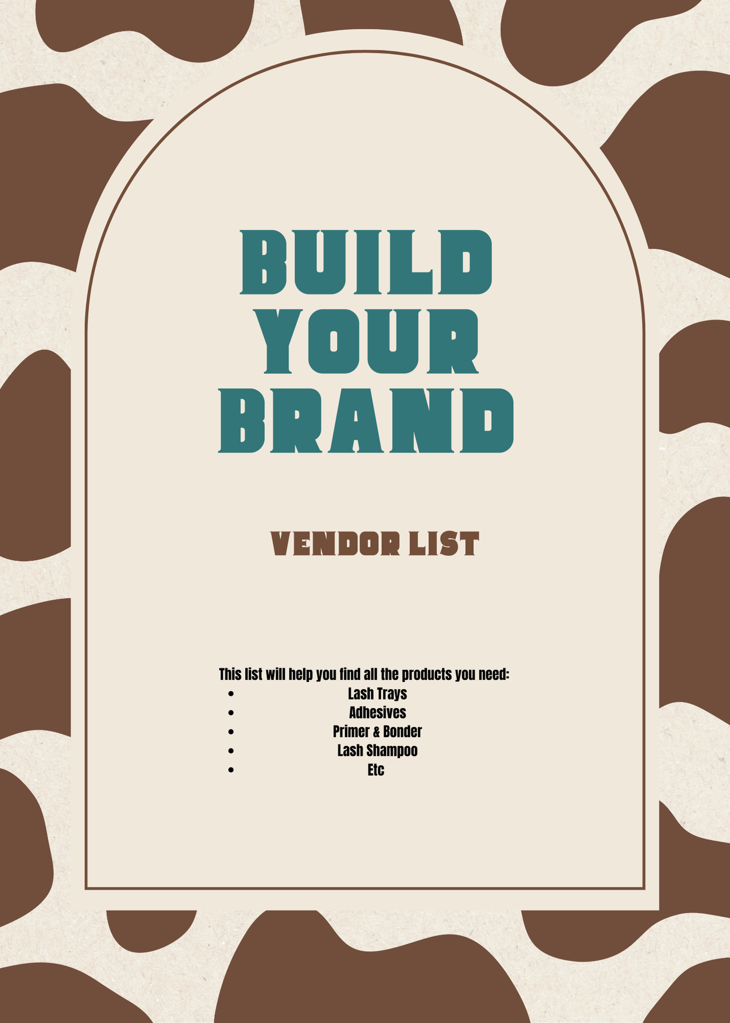 Build Your Brand Vendor List